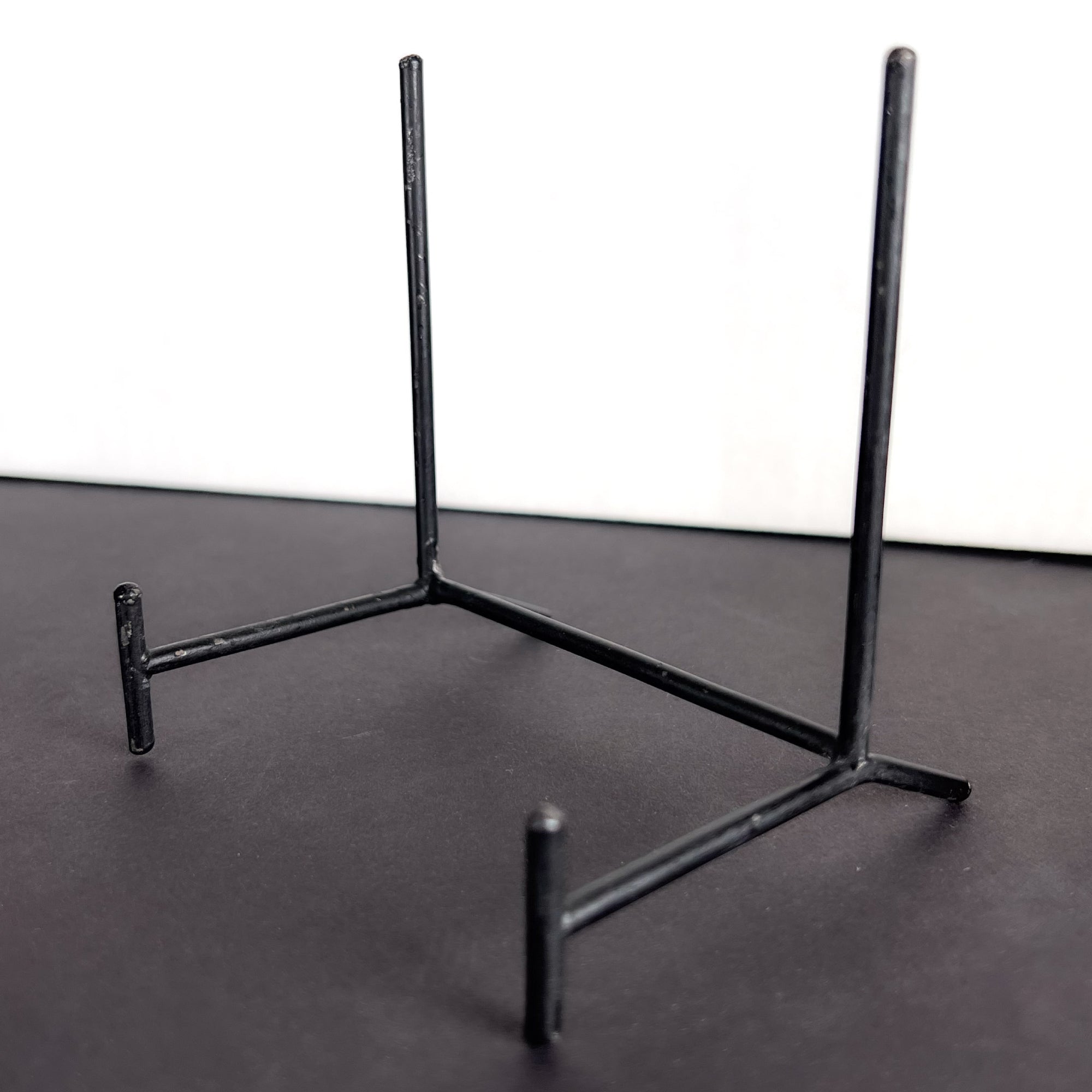 Black Metal Display Stand for Medium to Large Minerals or Fossils
