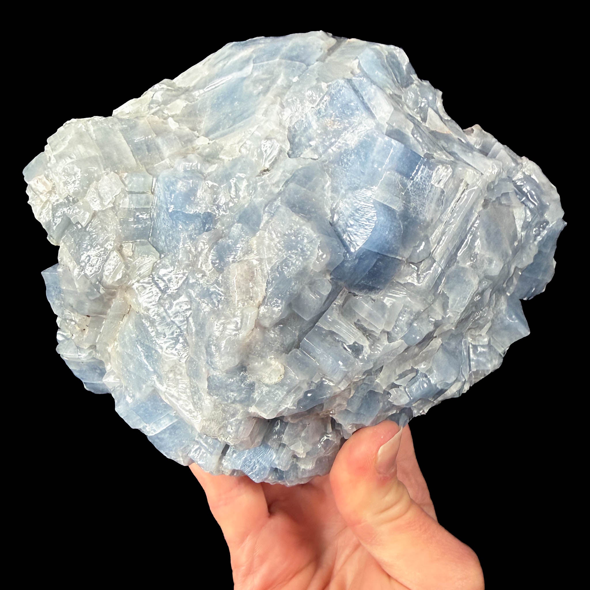 Blue calcite stone from Mexico