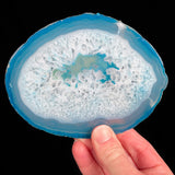 Blue Banded Agate Geode Slice