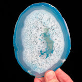 Blue Banded Agate Geode Slice