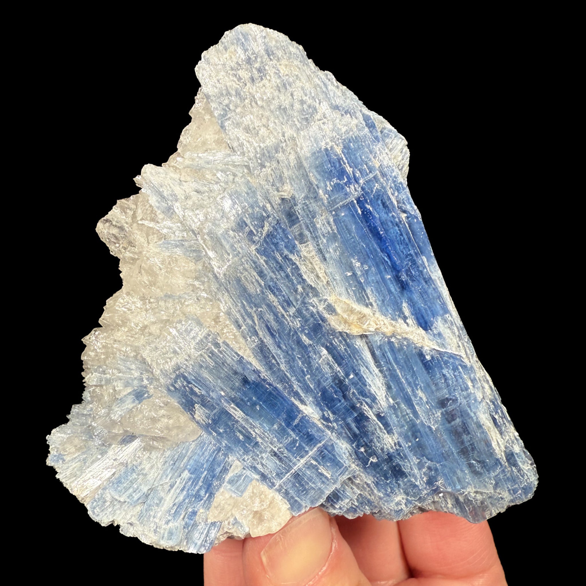 Blue Kyanite and Clear Quartz crystals from Brazil