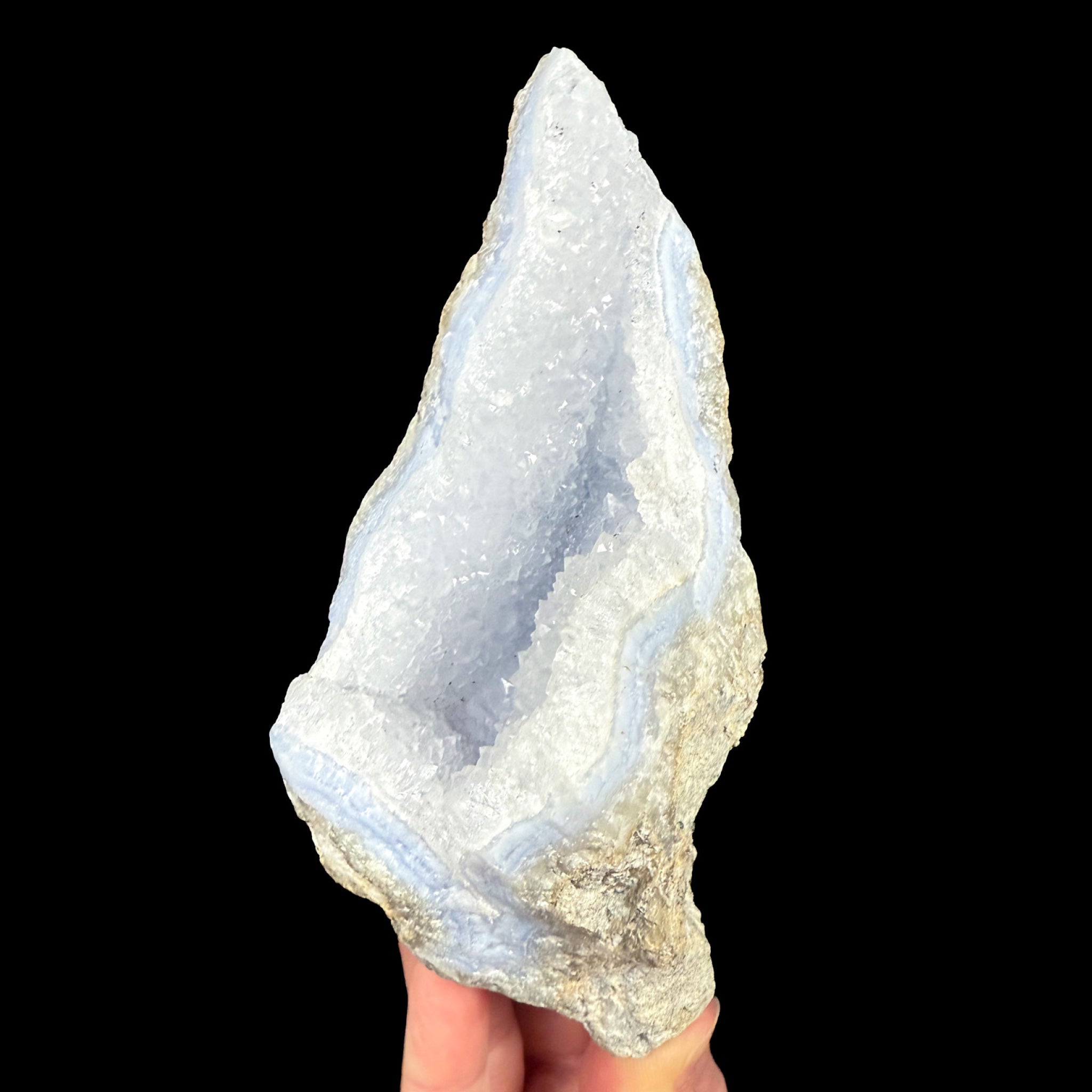Blue Lace Agate Quartz Geode from Malawi