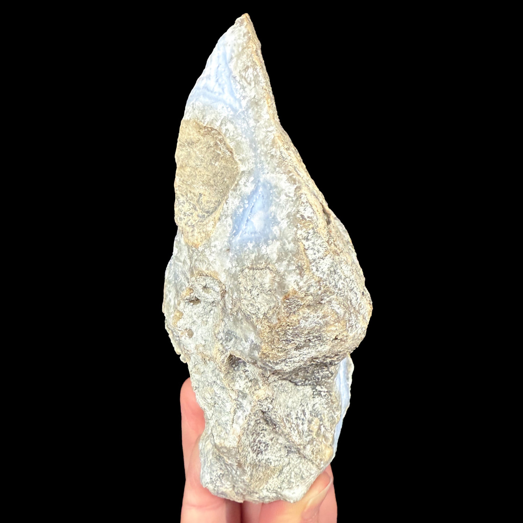 Back side of Blue Lace Agate specimen