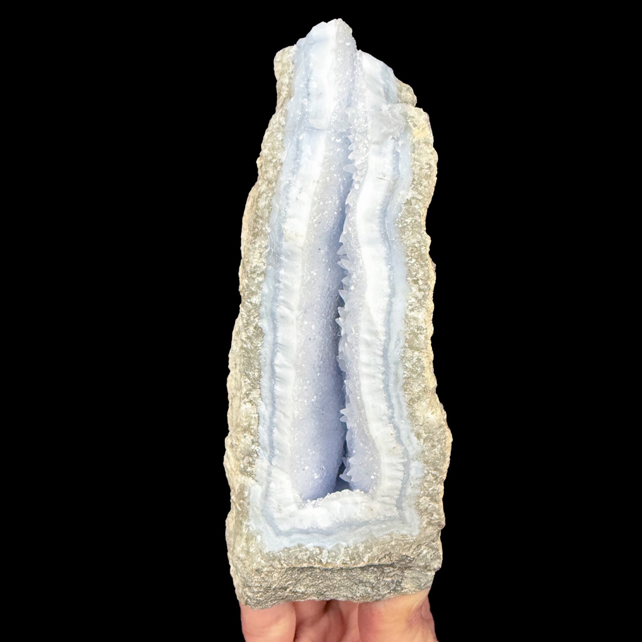 Blue Lace Agate geode from Malawi 