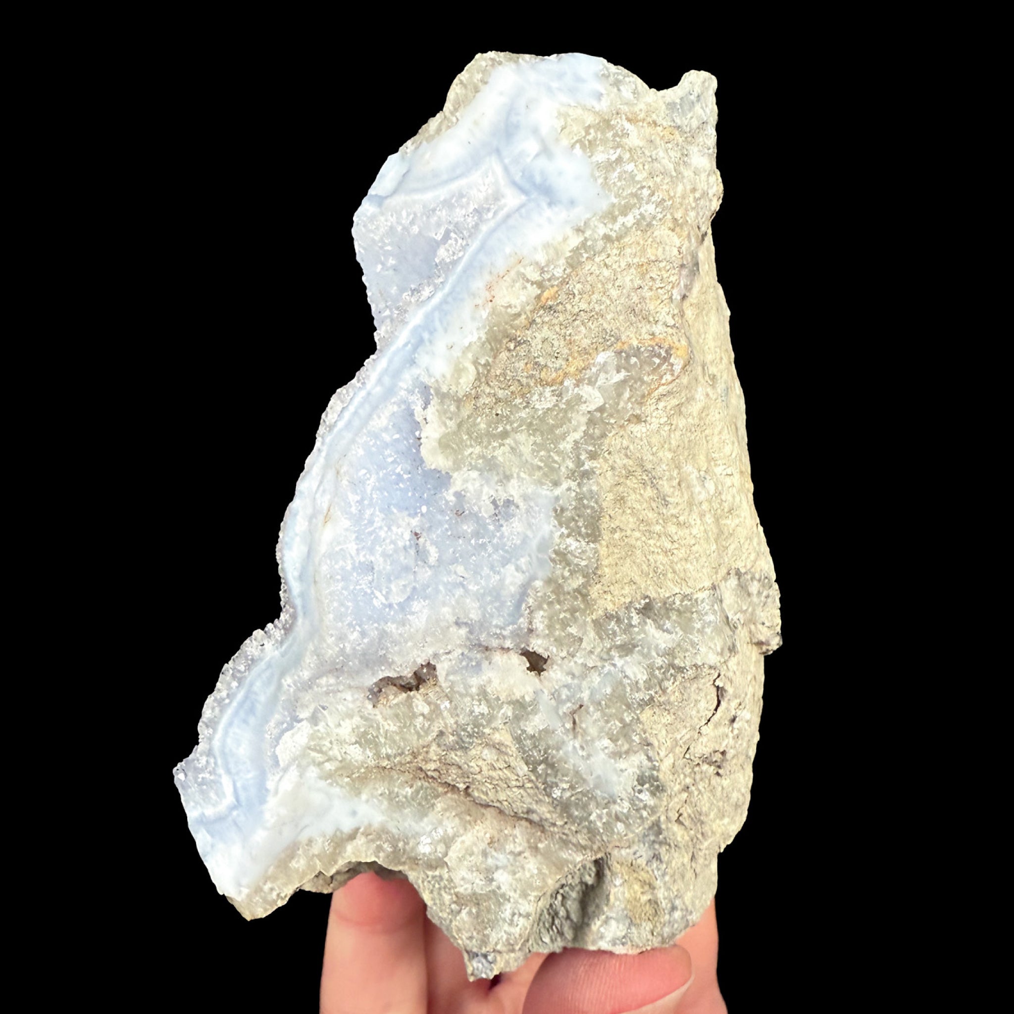 Back side of Blue Lace Agate