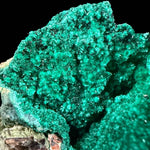 Close up of green Brochantite crystals