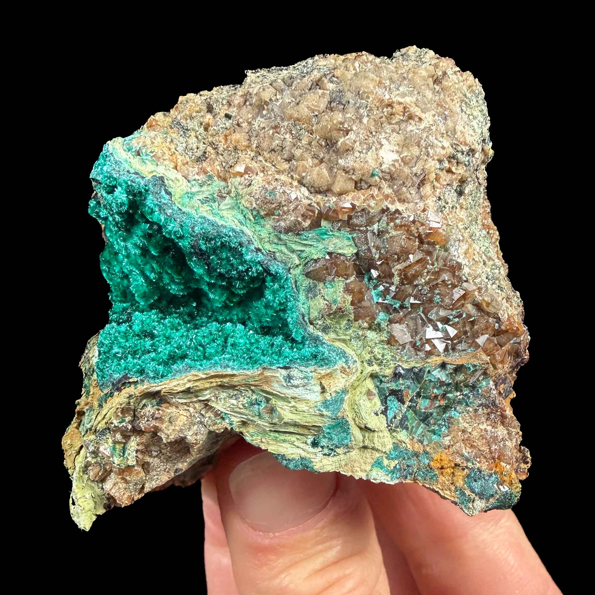 Side view of Brochantite