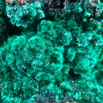 Close up of green Brochantite crystals