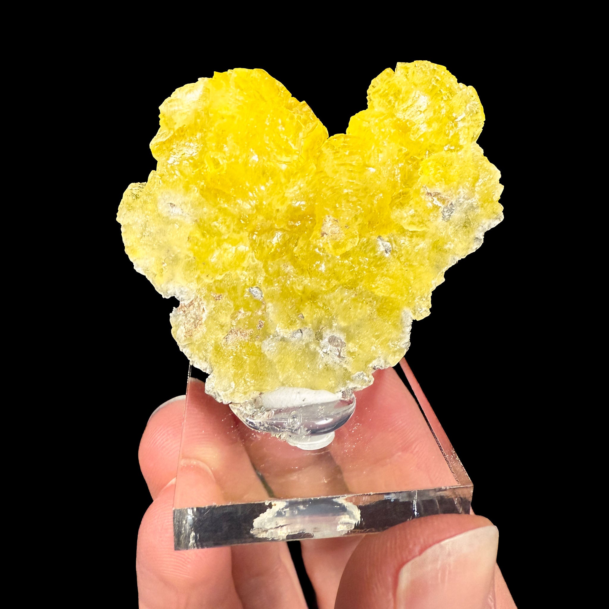 Yellow Brucite crystals from Pakistan