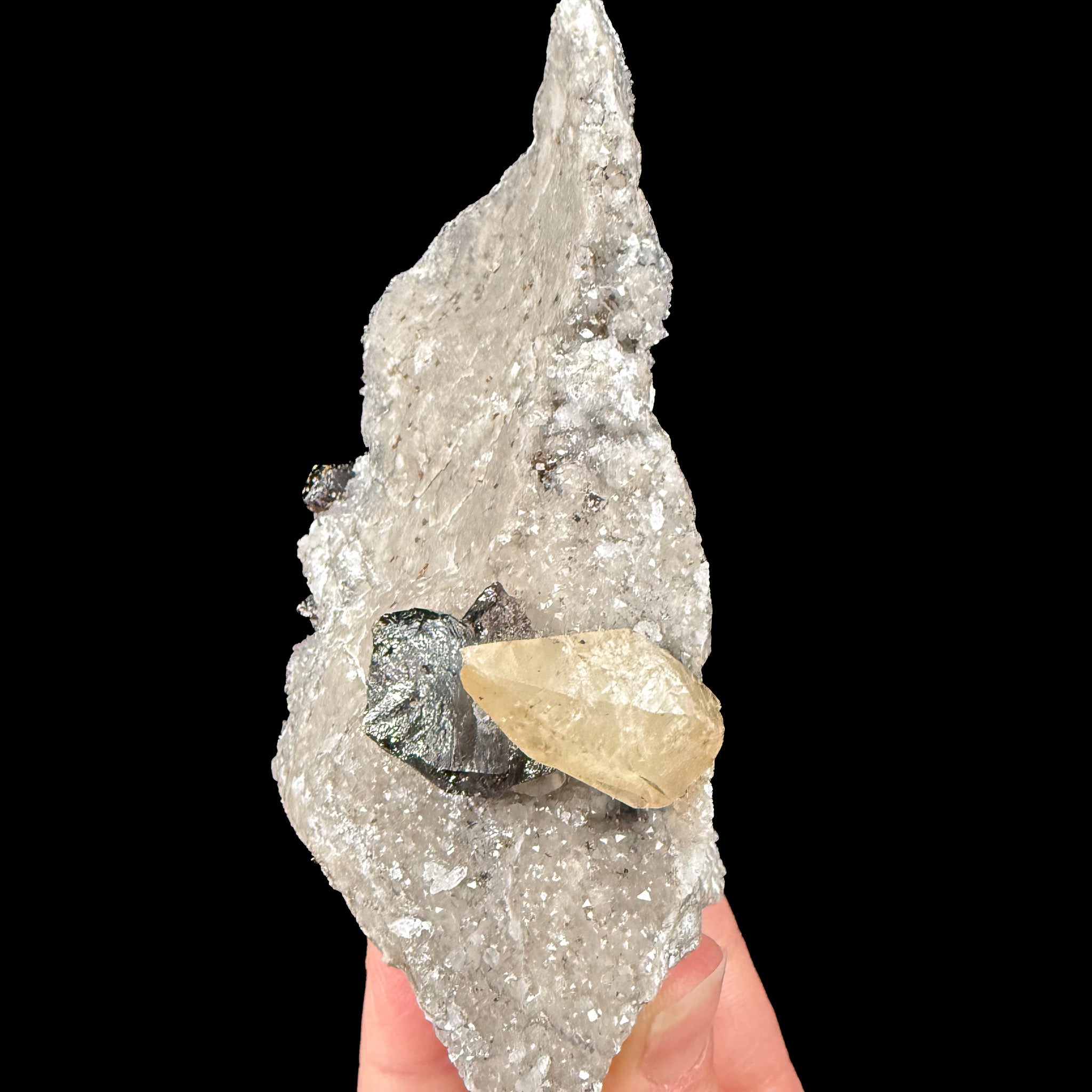 Calcite, Sphalerite and Quartz - Cumberland Mine, Tennessee