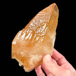 Large golden orange and yellow Calcite crystal from the Tri-State Mining District of Kansas, Missouri, and Oklahoma