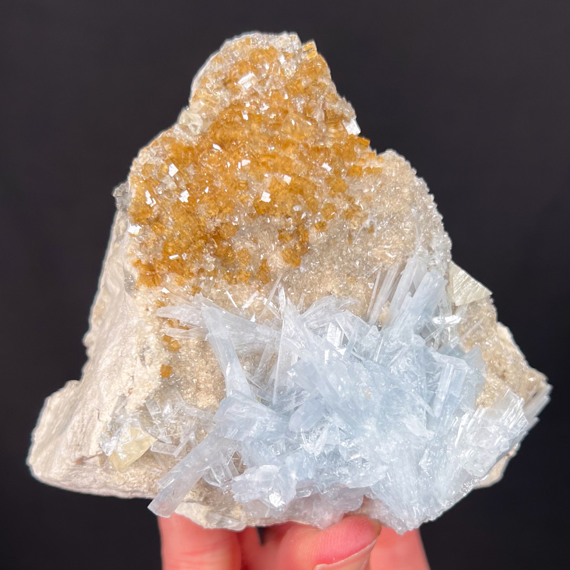 Celestite, Fluorite and Calcite Crystal Specimen from Ohio
