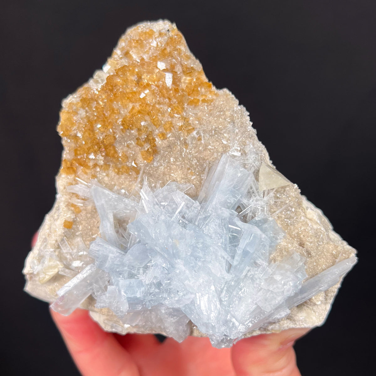 Fluorite, Celestite, and Calcite Crystal Specimen from Ohio