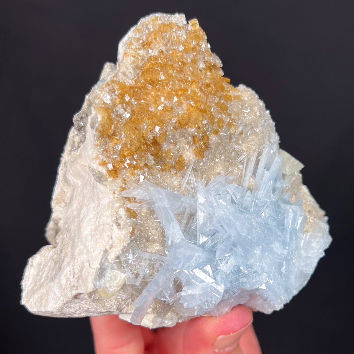 Celestite, Fluorite and Calcite Mineral Specimen from Ohio