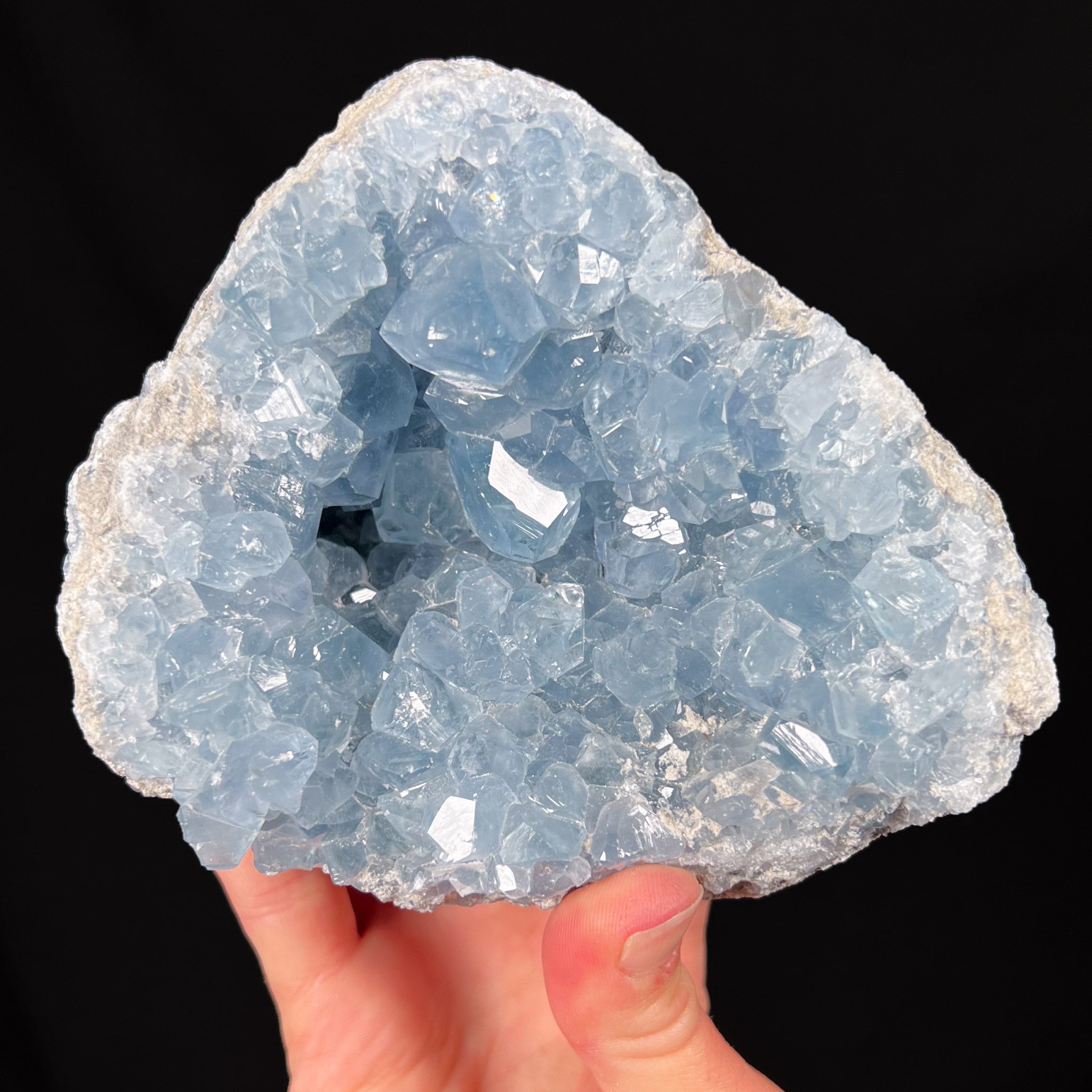 Blue Celestite Geode from Madagascar