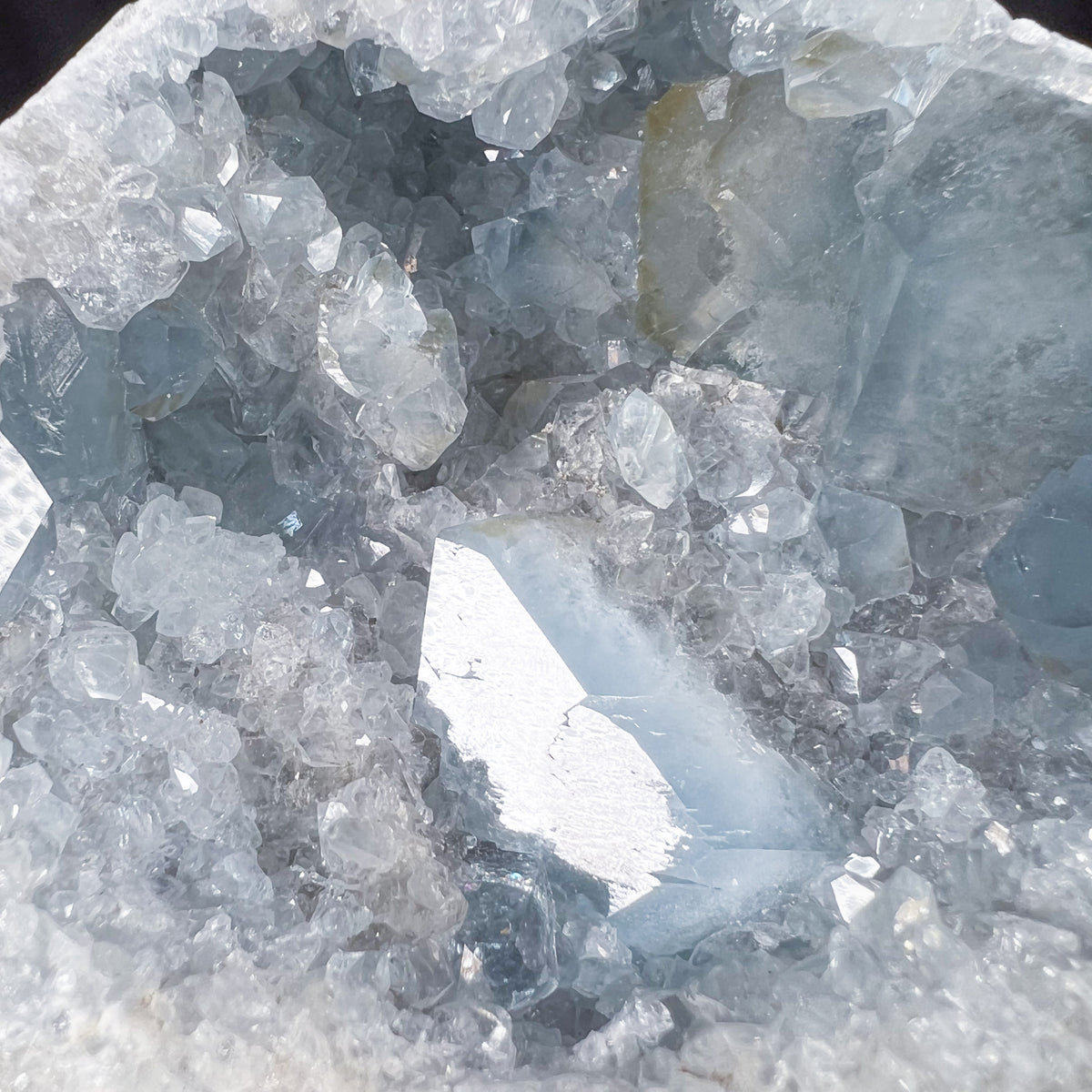 Close Up of Inside of Celestite Geode
