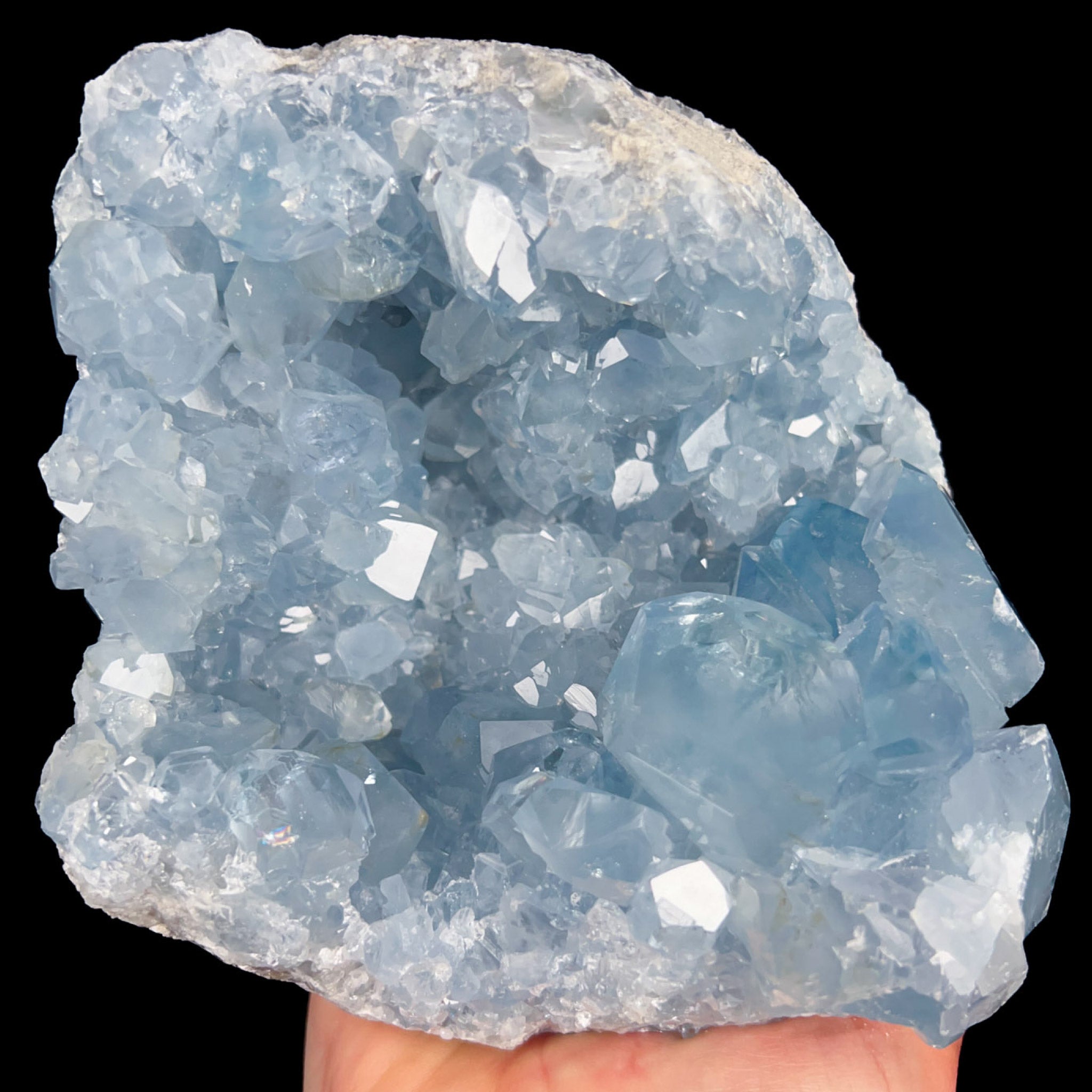 Geode with Blue Crystals of Celestite