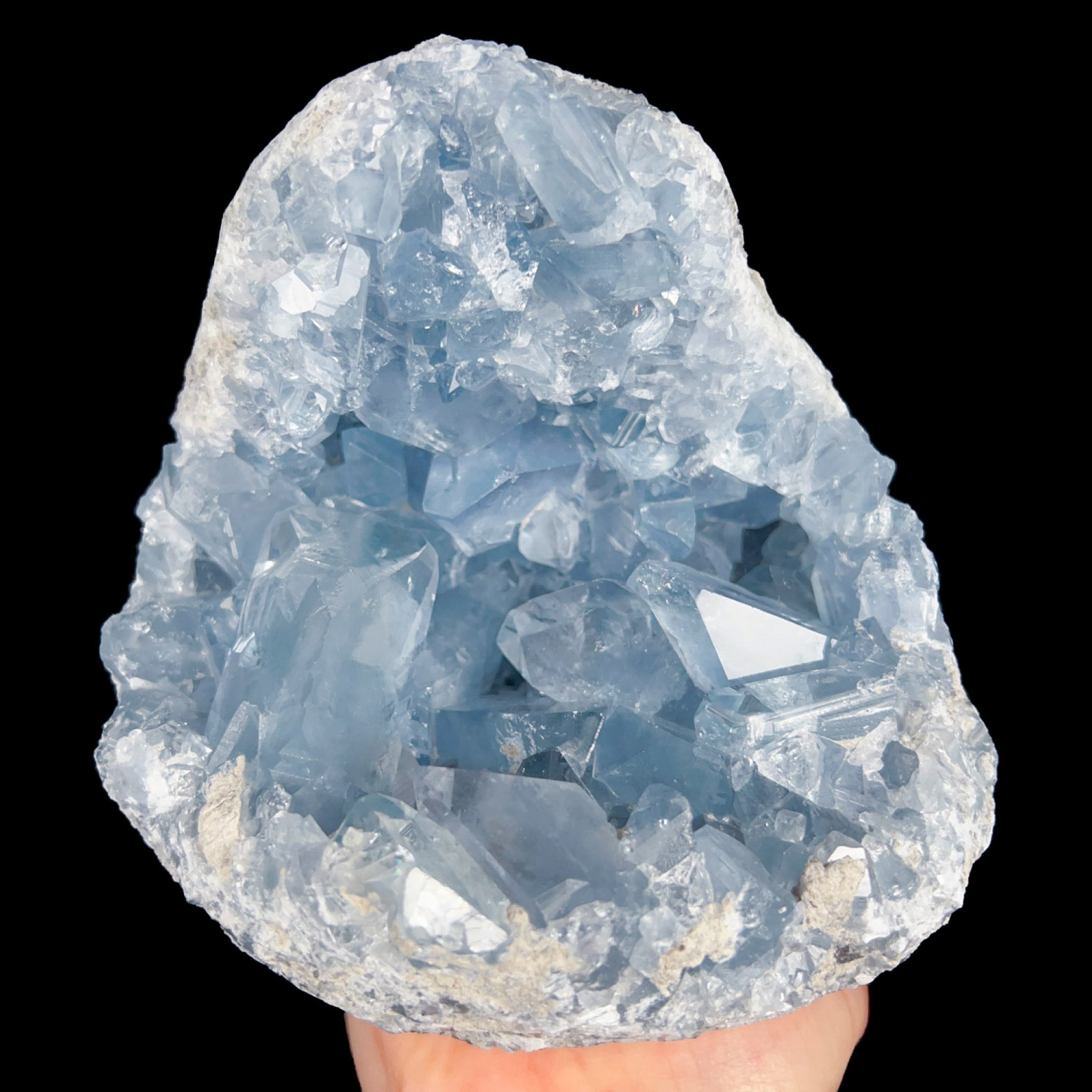 Blue Celestite Geode from Madagascar