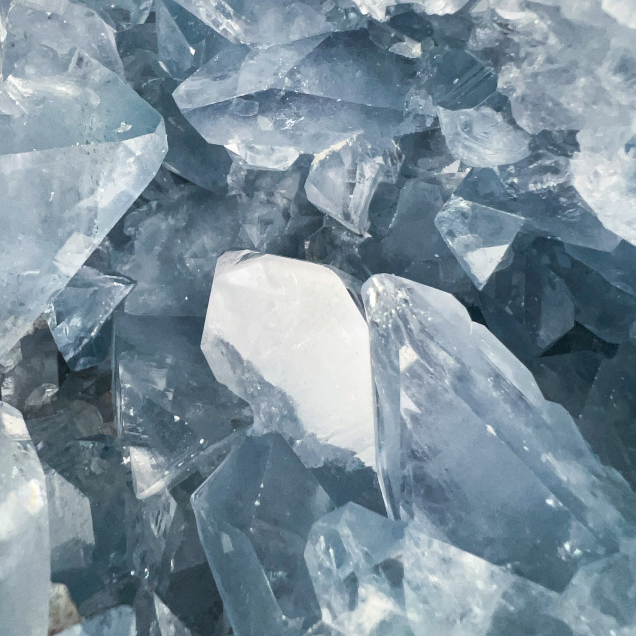 Blue Celestite Crystals
