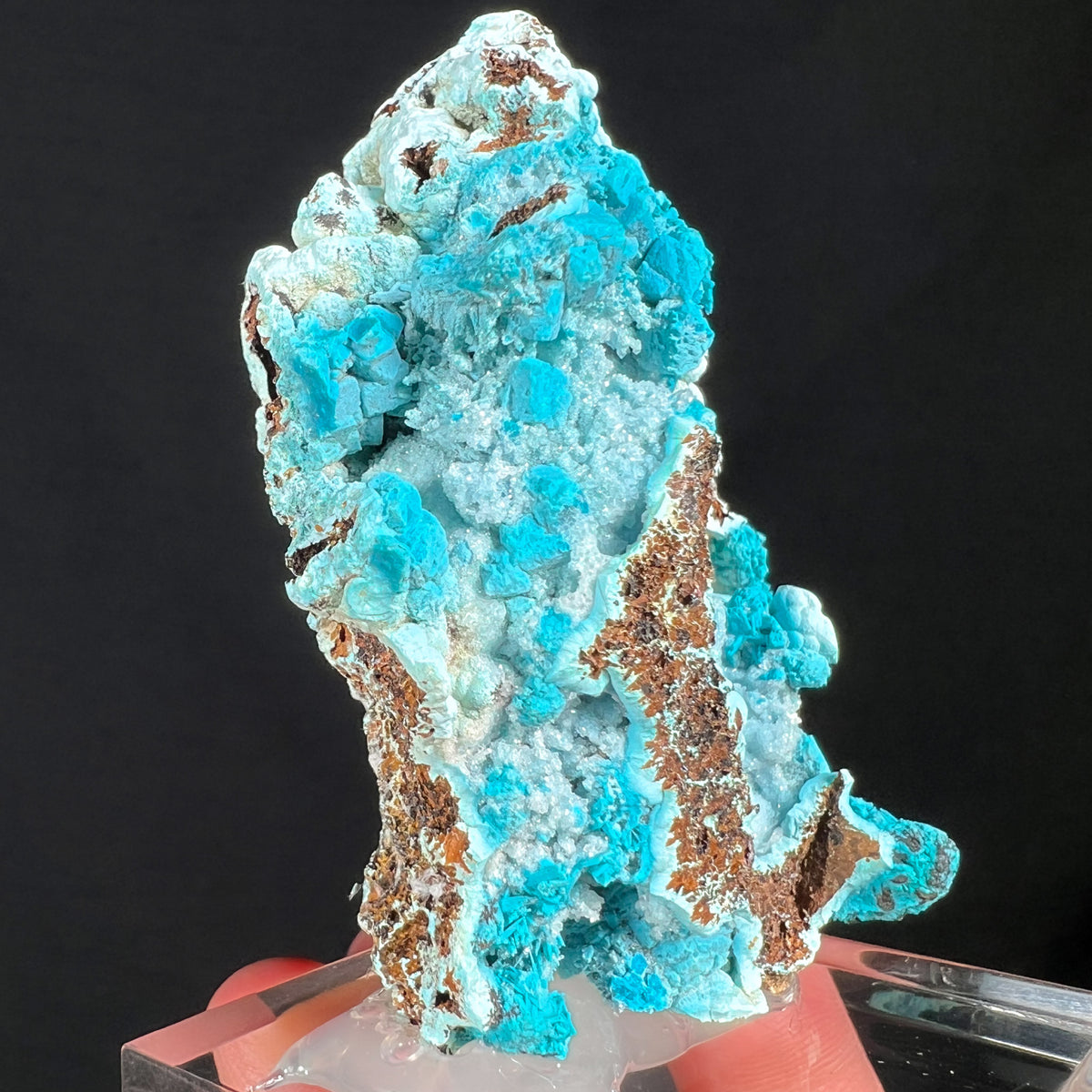 Chrysocolla, Dolomite and Drusy Quartz Stone