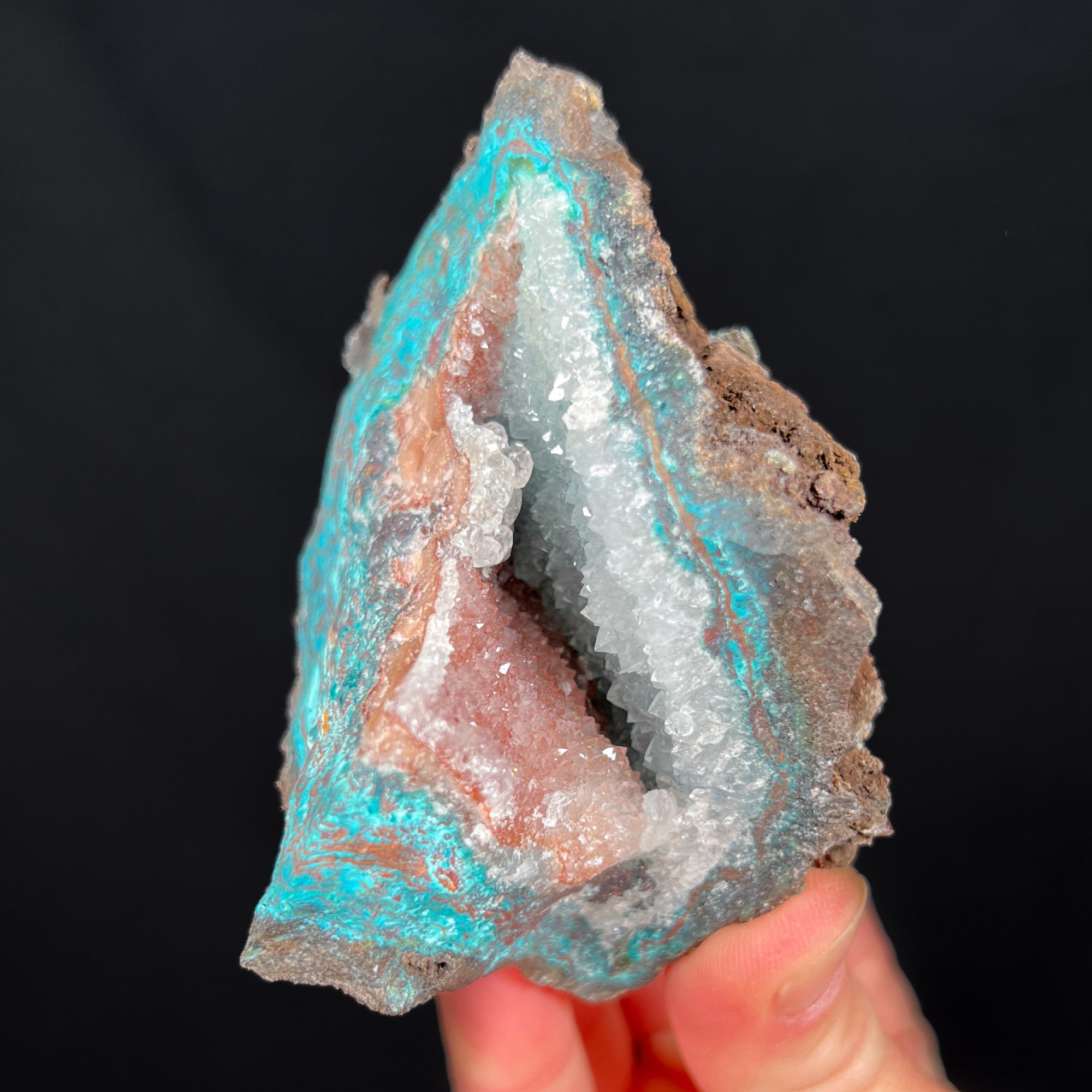 Chrysocolla and Quartz Geode Peru