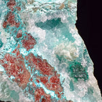 Close up of Chrysocolla, Quartz and Malachite crystals from the Lily Mine, Peru