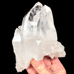 Quartz crystal cluster with clear crystals
