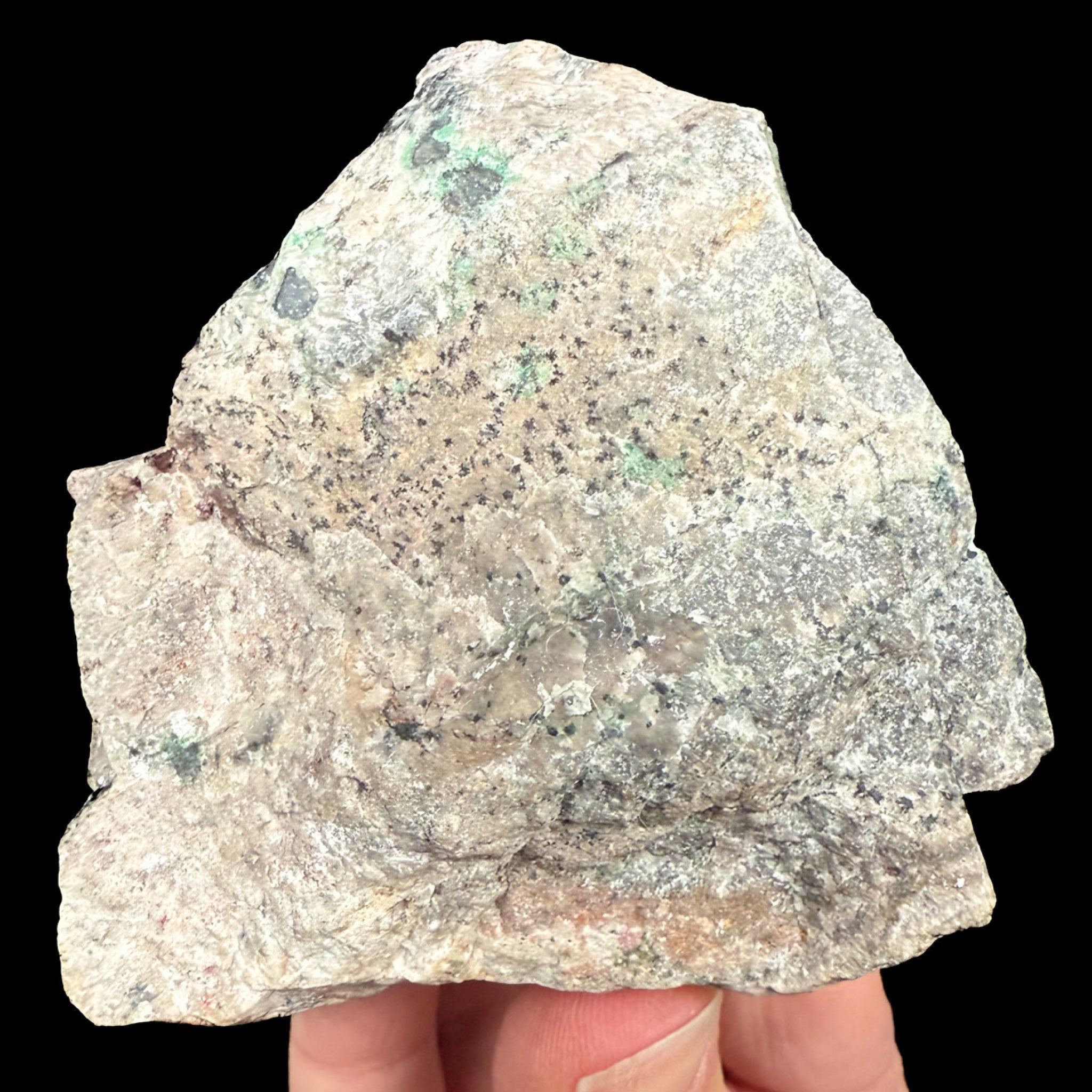 Back side of Cobalto Calcite mineral specimen