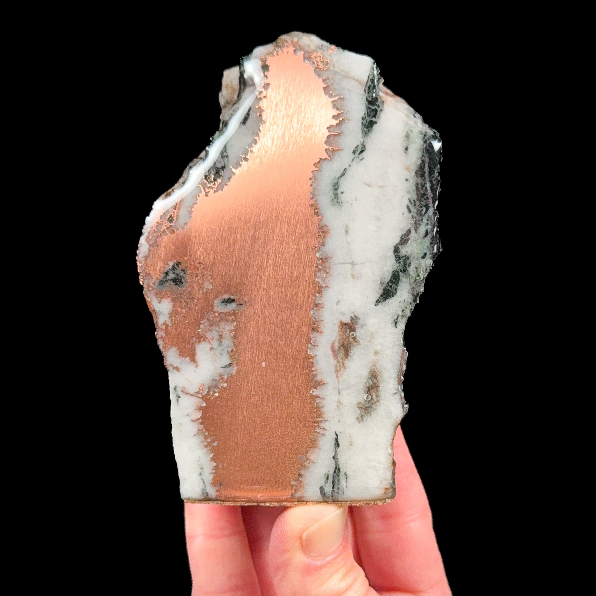Copper in Quartz home decor specimen from Michigan