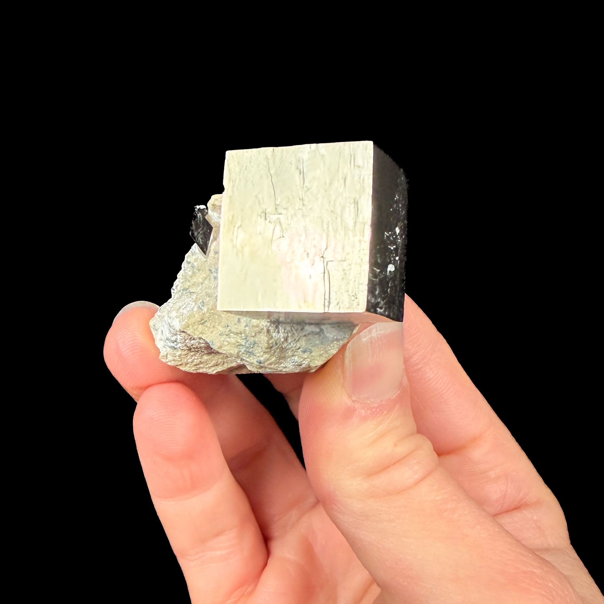 Pyrite cubes in matrix from Navajun, Spain