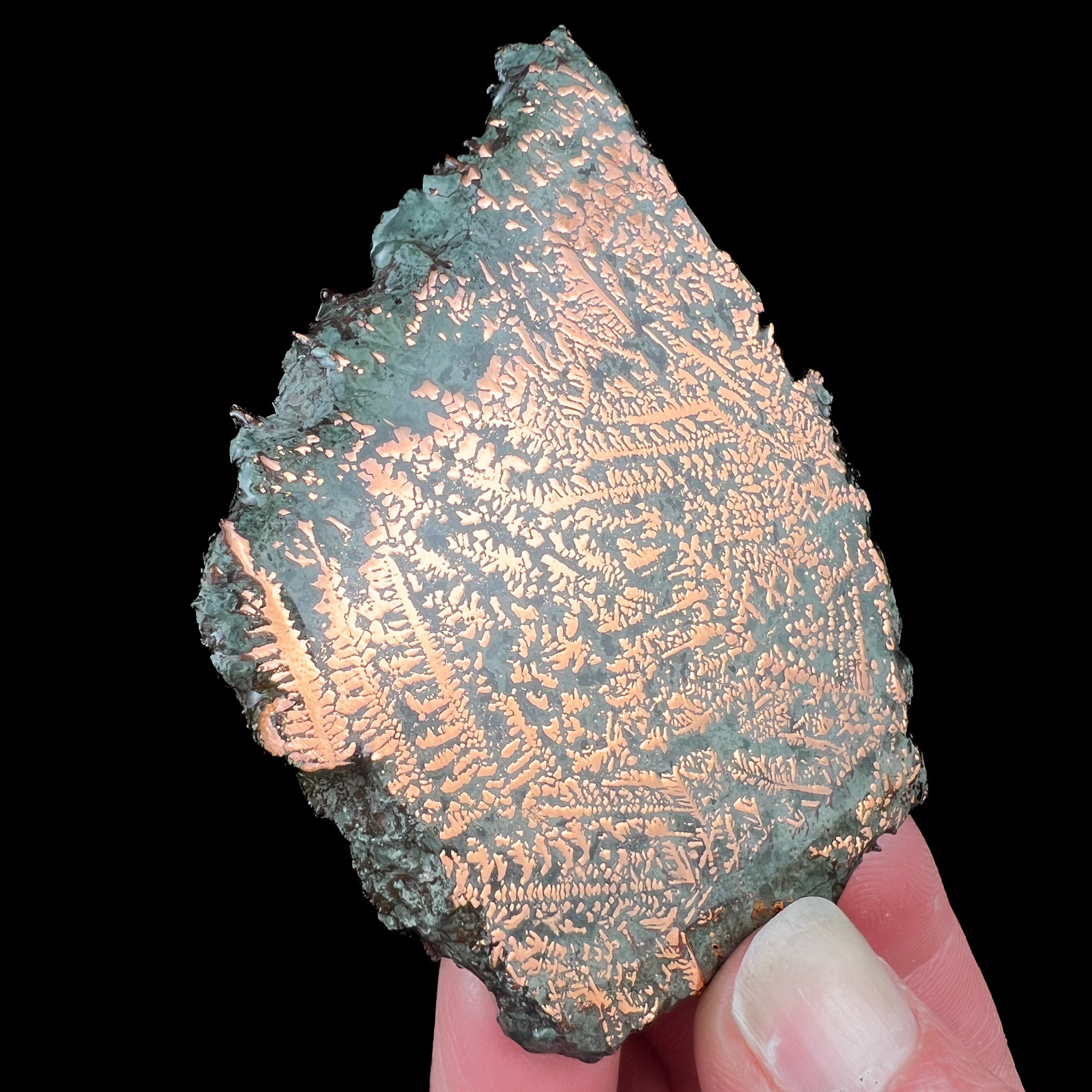 Native Copper Stone Slice from Phoenix Mine, Michigan
