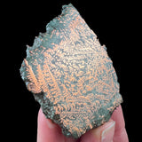 Native Copper in Stone Slice from Phoenix Mine, Michigan