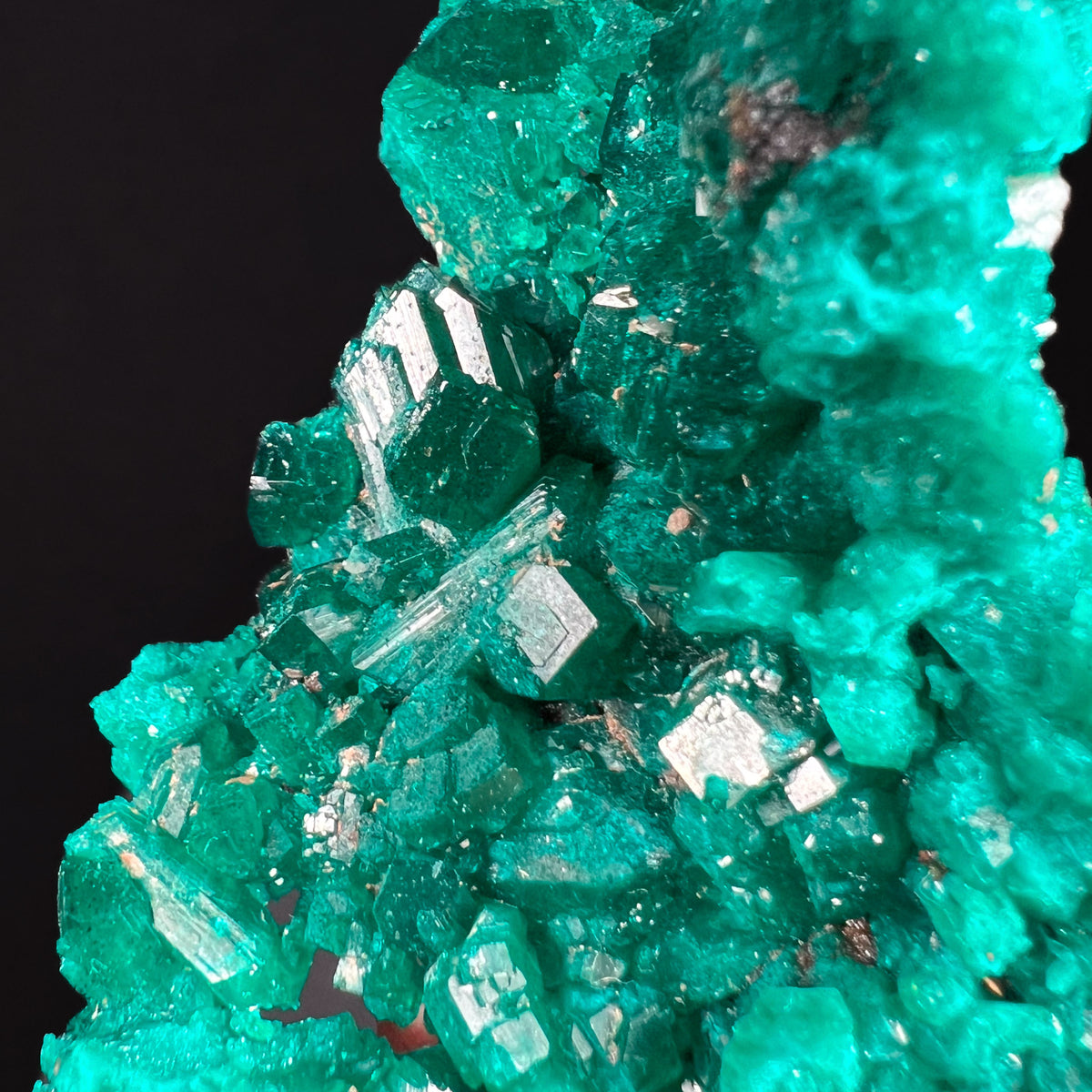 Close Up of Dioptase Crystals