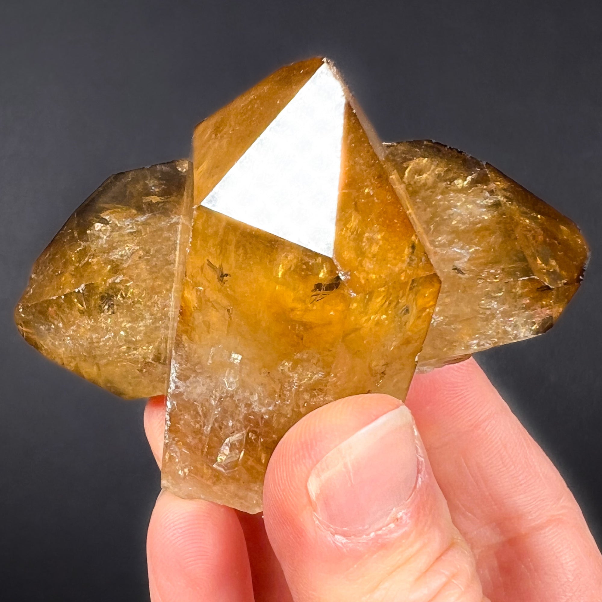 Natural Citrine Quartz Crystal with Double Termination