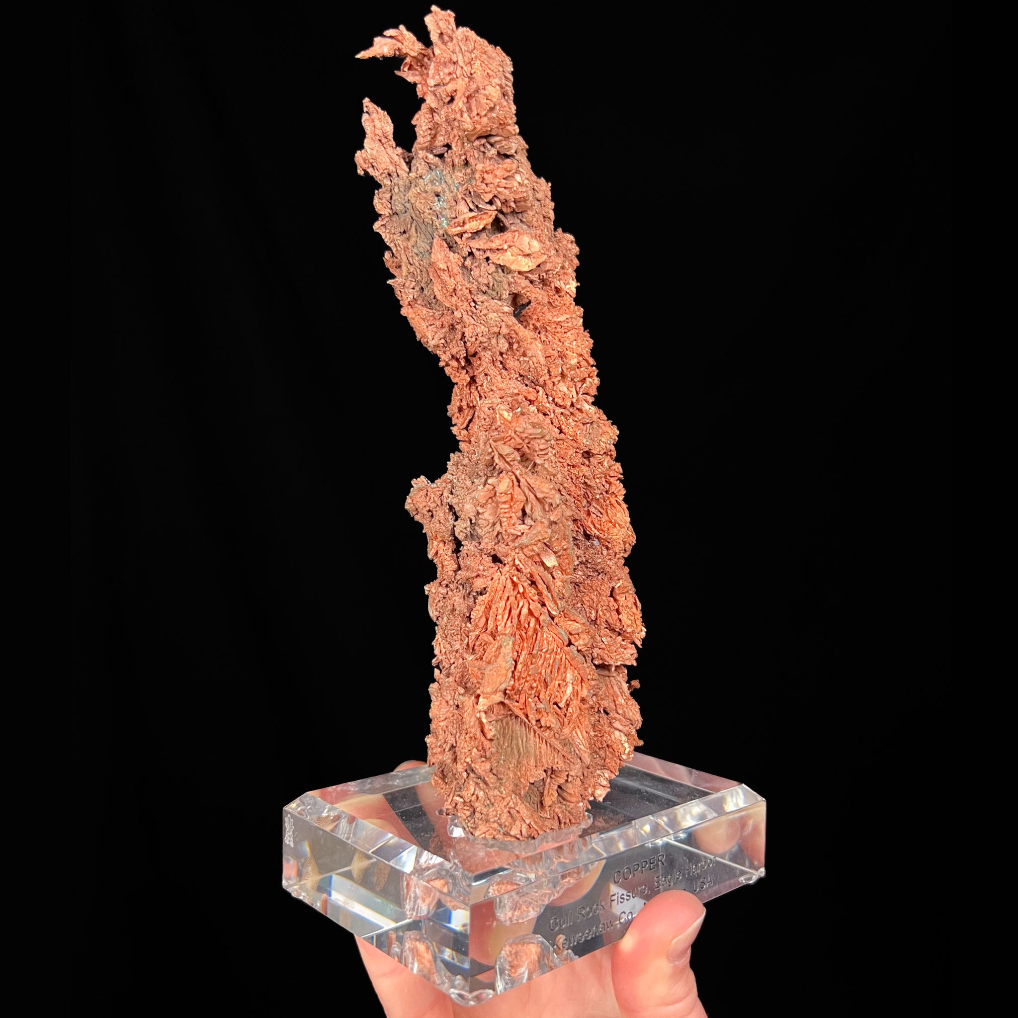 Extra Large Spinel Twin Native Copper from Gull Rock Fissure, Michigan