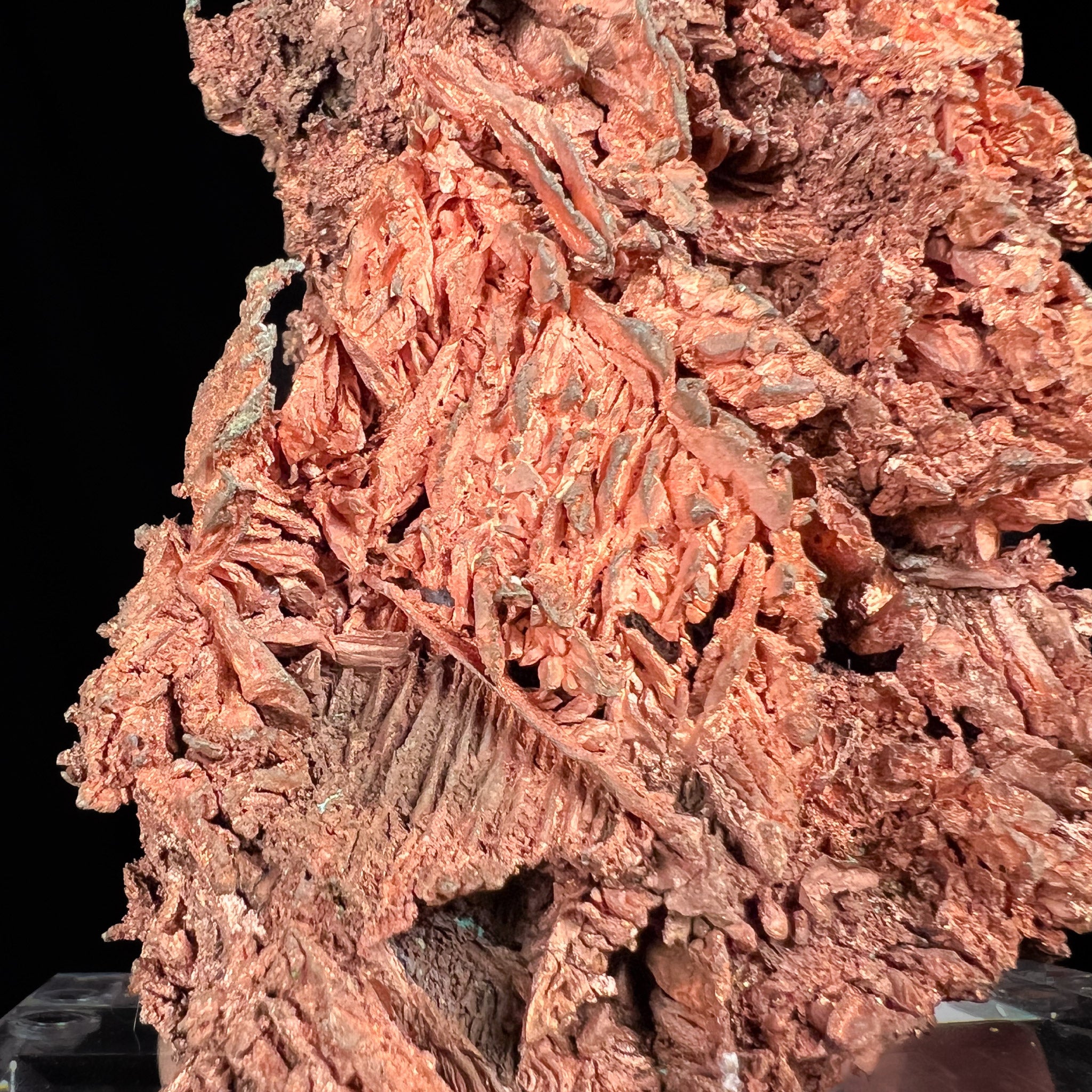 Close Up of Native Copper Spinel Twinning, Gull Rock Fissure, Michigan