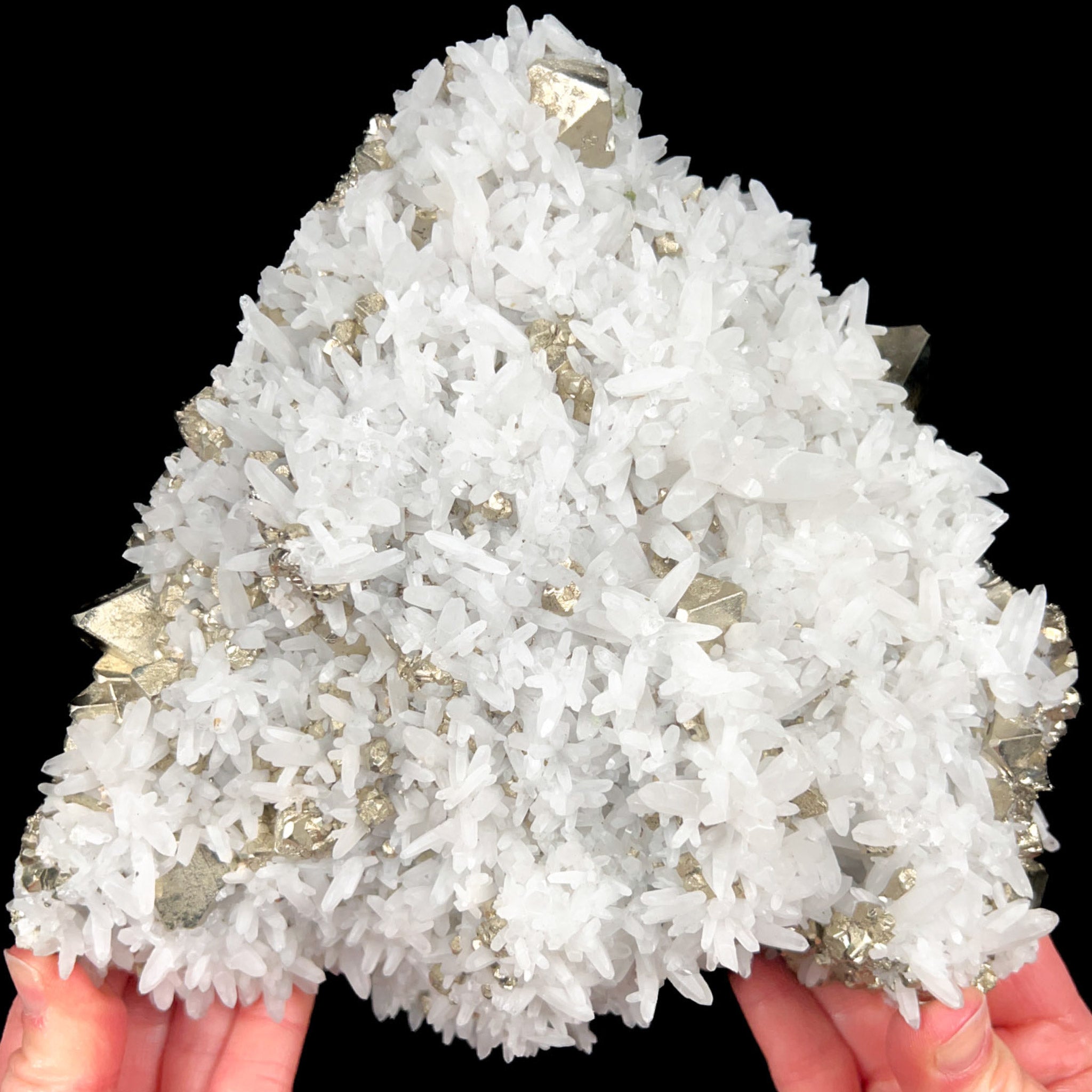 Extra Large Pyrite with Quartz Mineral Specimen from Peru