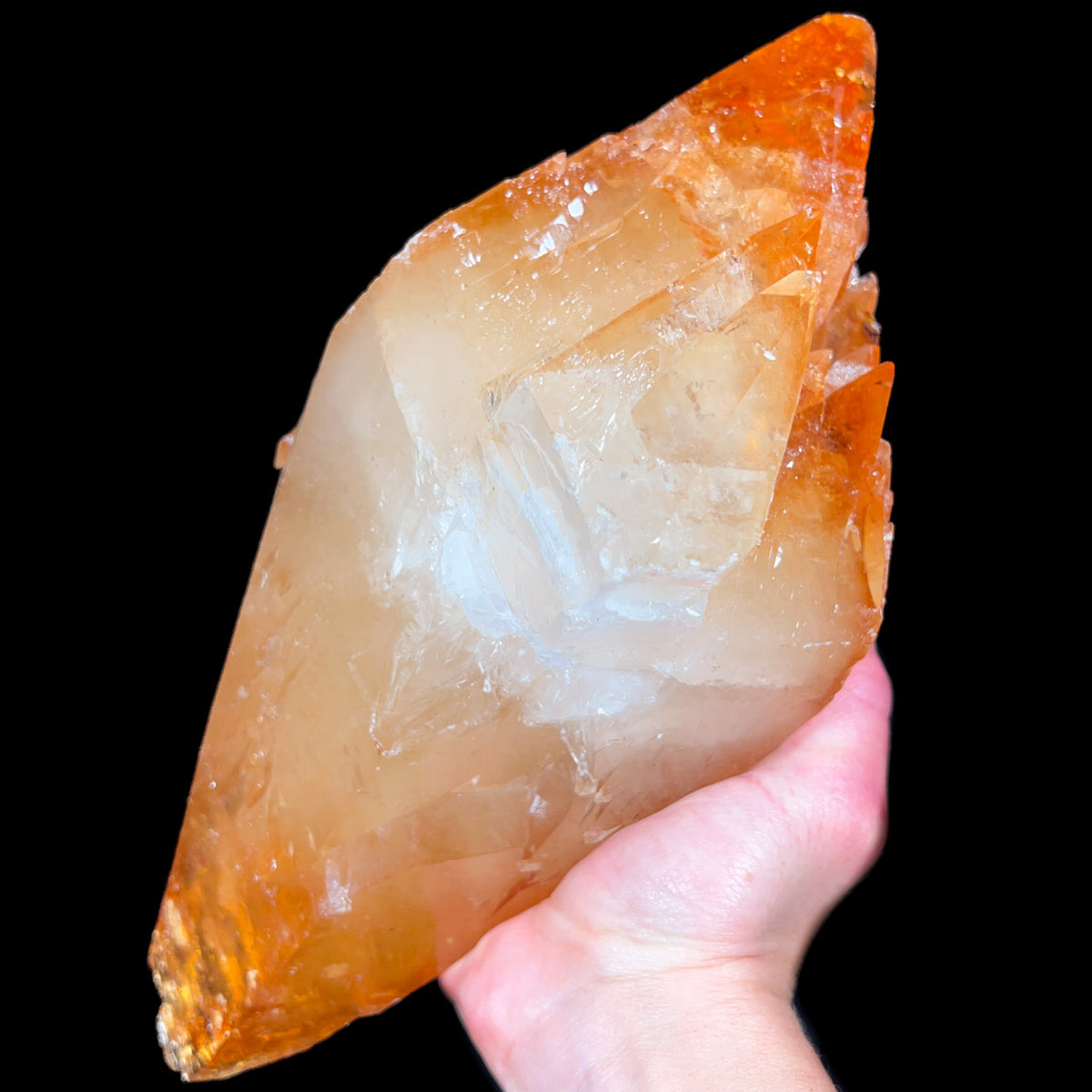Extra Large Orange Stellar Beam Calcite Crystal, TN