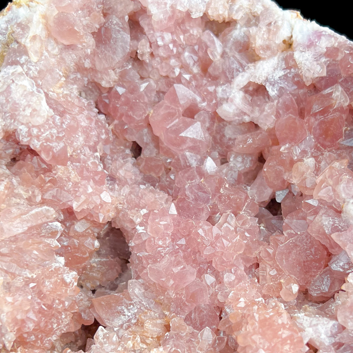 Close up of Pink Amethyst Crystals inside a Geode