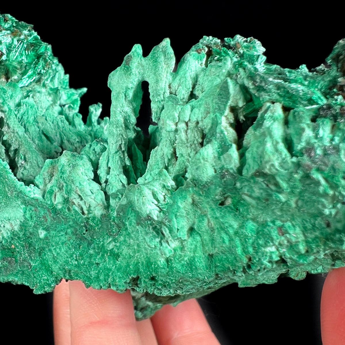 Close-Up of Fibrous Malachite Crystal archway