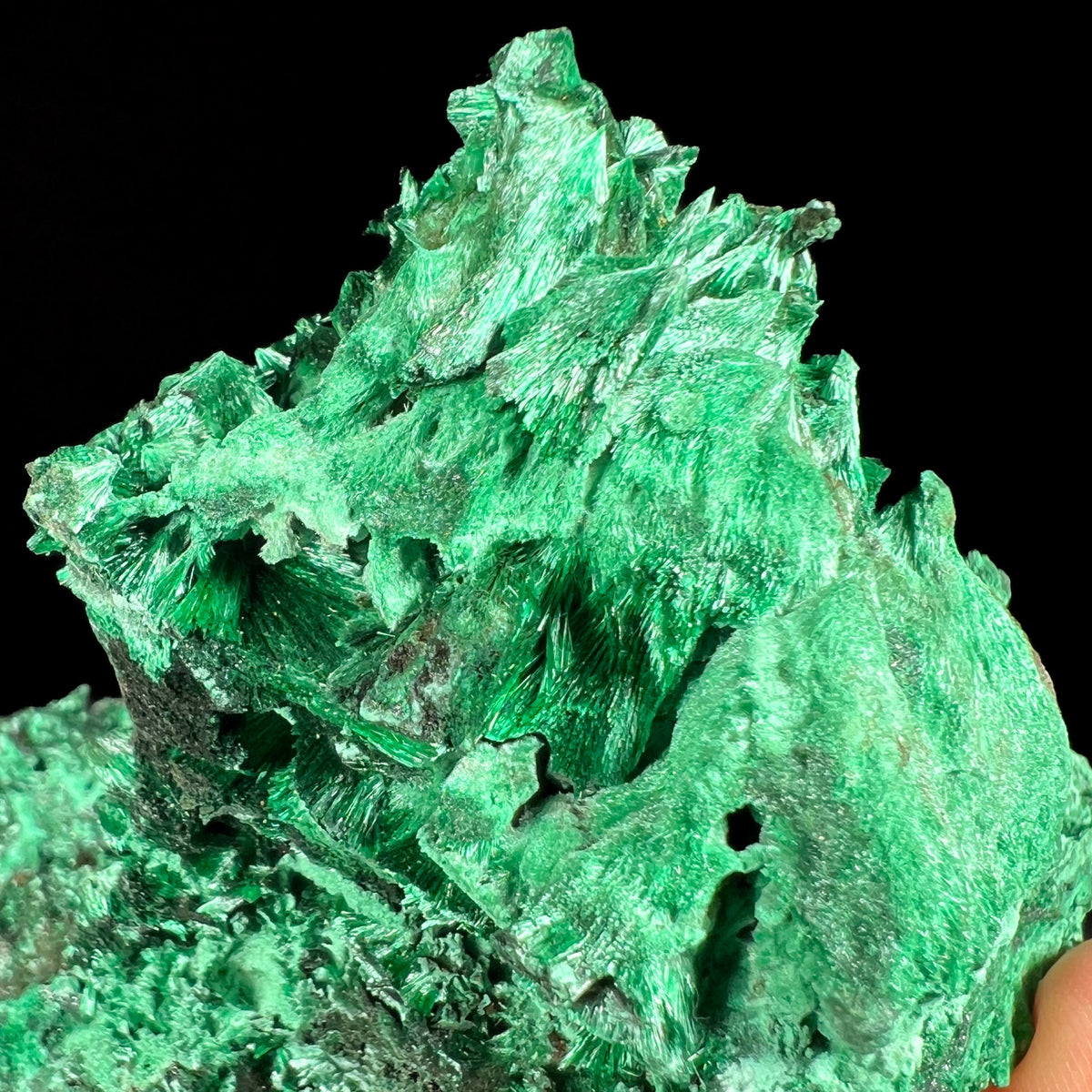 Fibrous Green Malachite Crystal