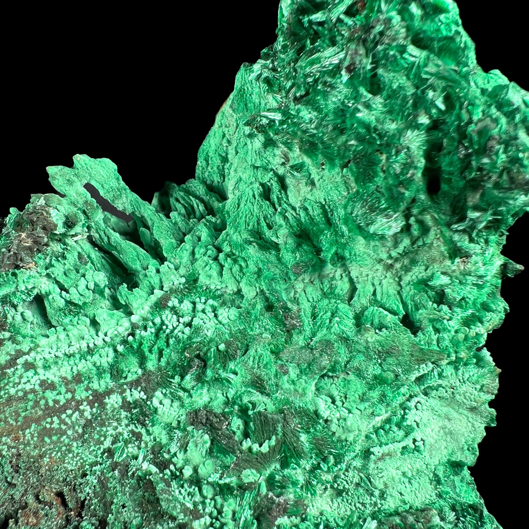 Large Green Fibrous Malachite Crystal Specimen