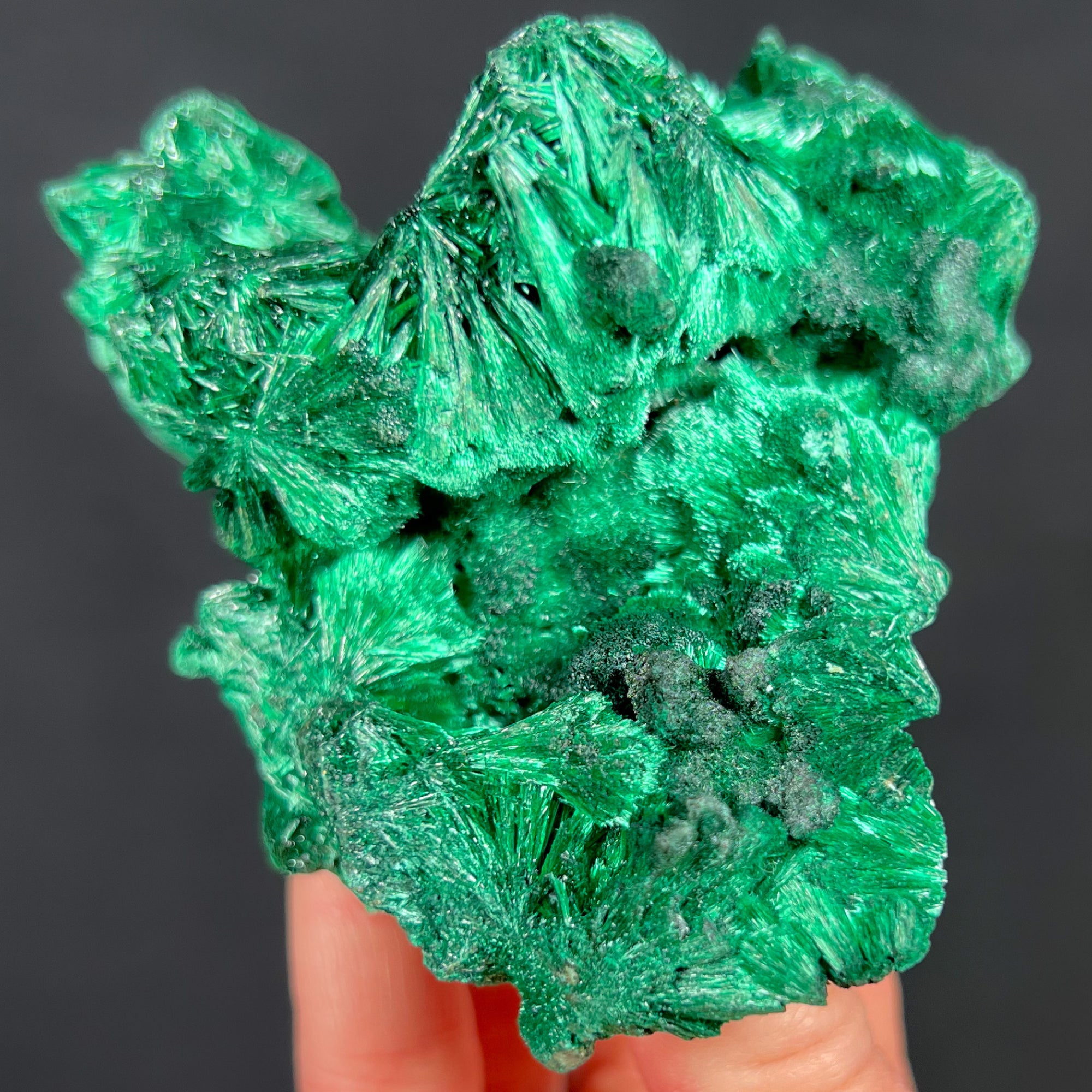 Natural Fibrous Green Malachite Mineral Specimen