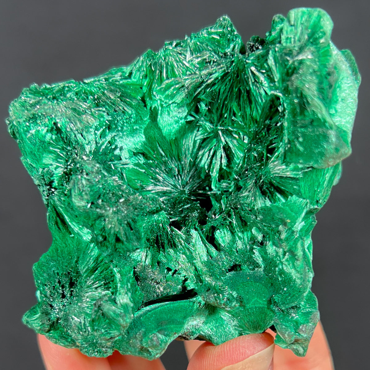 Acicular Green Malachite Crystals