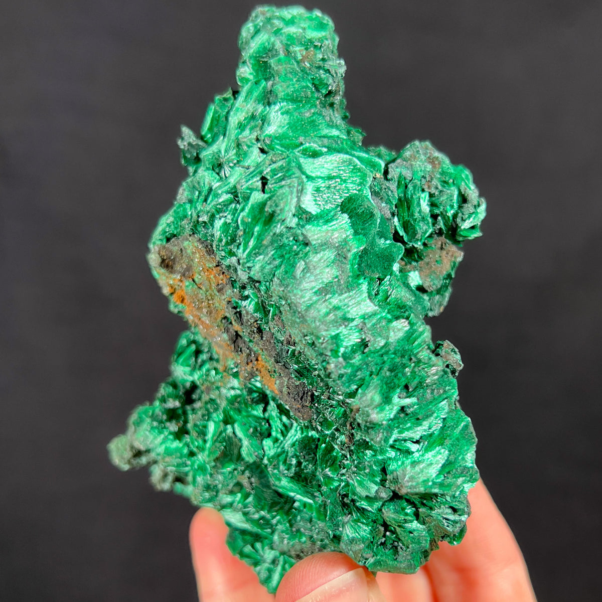 Fibrous Malachite Crystal Specimen