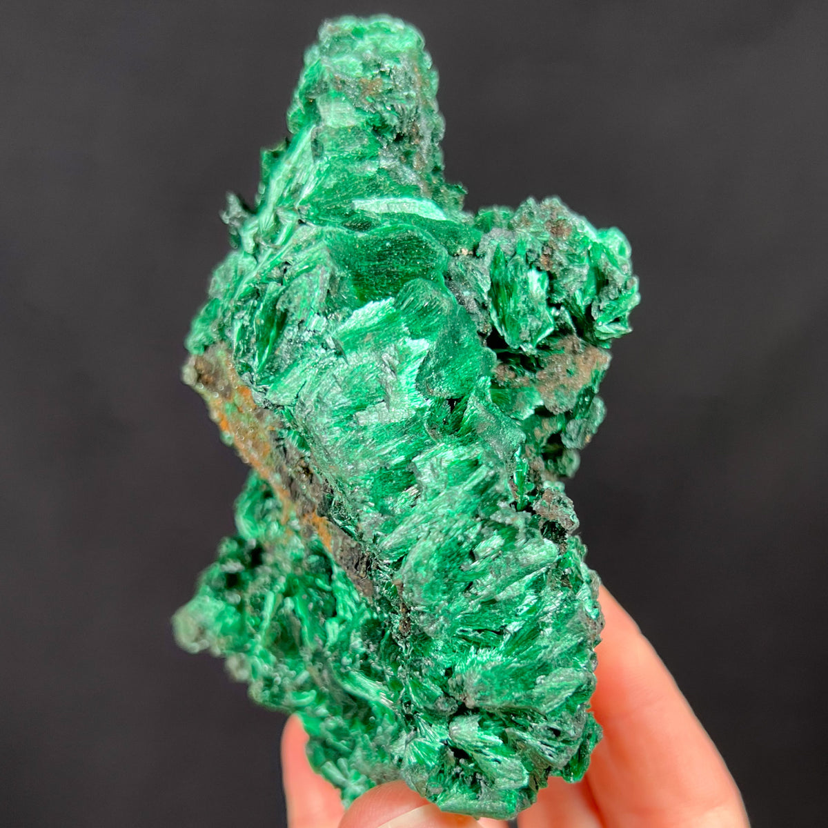 Side View Raw Malachite Mineral Specimen