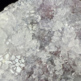 Quartz and Amethyst crystals on flower amethyst plate from Brazil