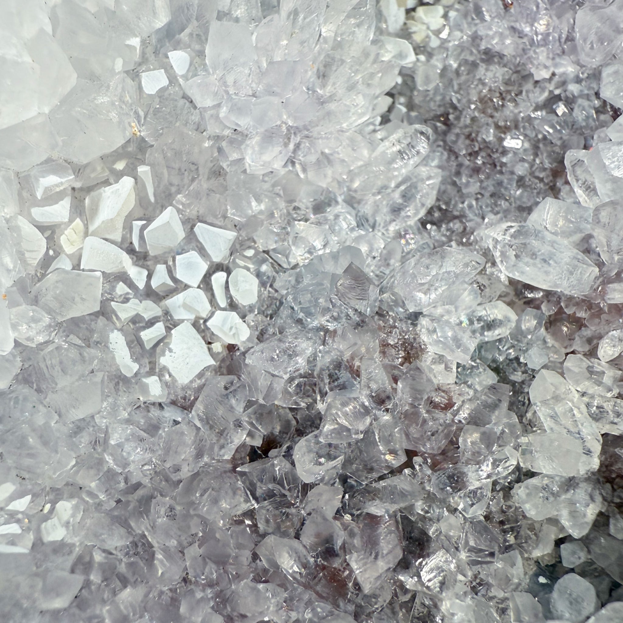 Close up of Amethyst and Quartz crystals