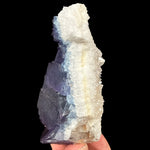 Side view of Quartz and Fluorite specimen