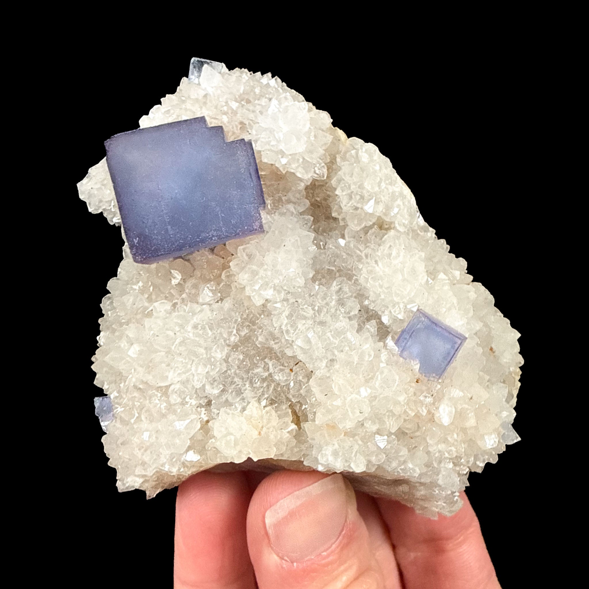 Fluorite on Quartz - Blanchard Mine, New Mexico